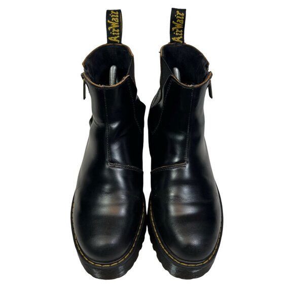 Dr. Martens Rometty II Womens Size 7 Platform Chelsea Boots Black Leather - Picture 3 of 9